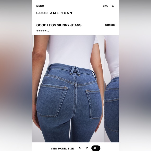 Good American Good Legs Skinny Jeans size 0 - Picture 5 of 16